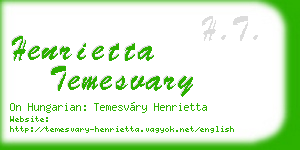 henrietta temesvary business card